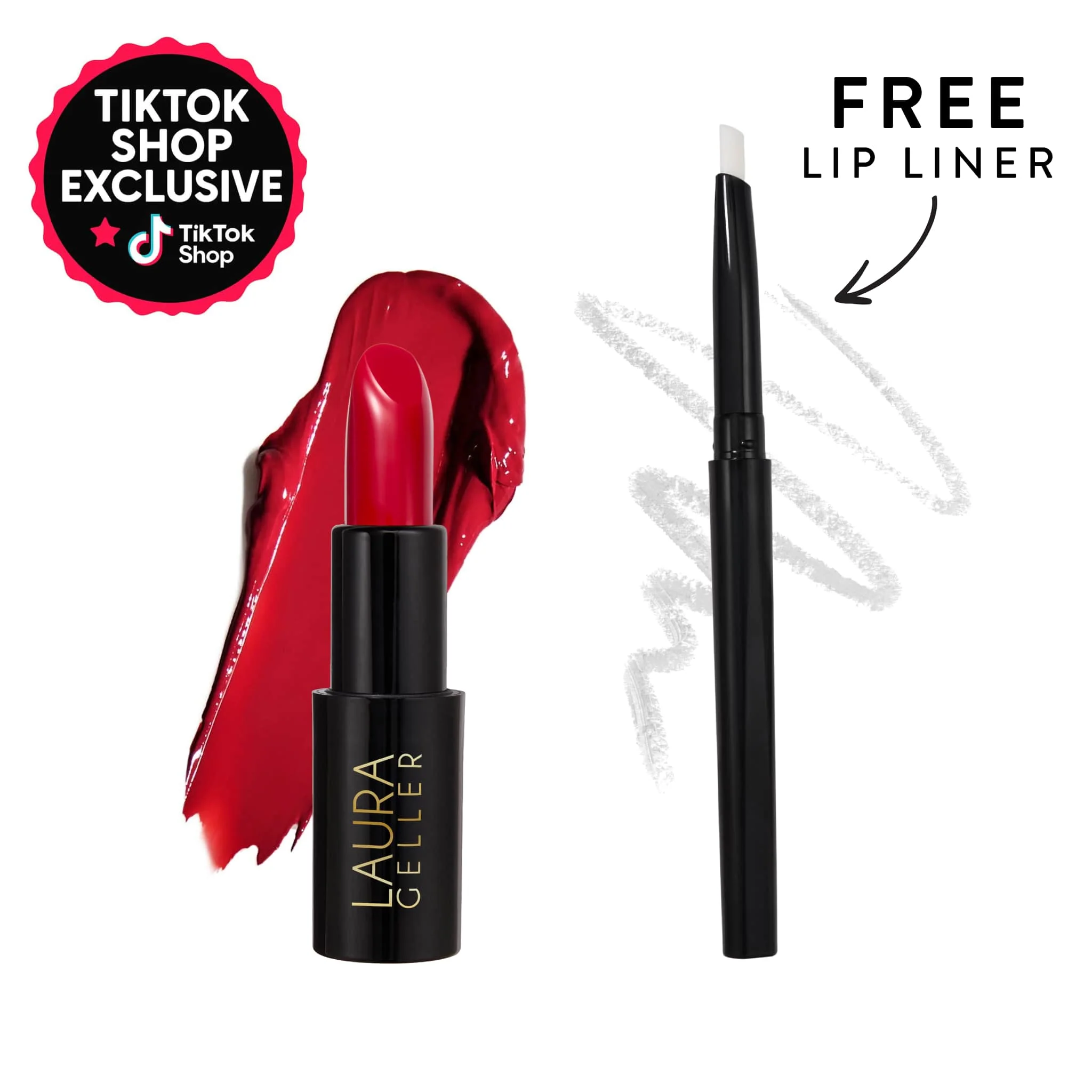 Laura Geller Modern Classic Cream Lipstick (FREE Invisible Color‑Locking Liner) - Image 4