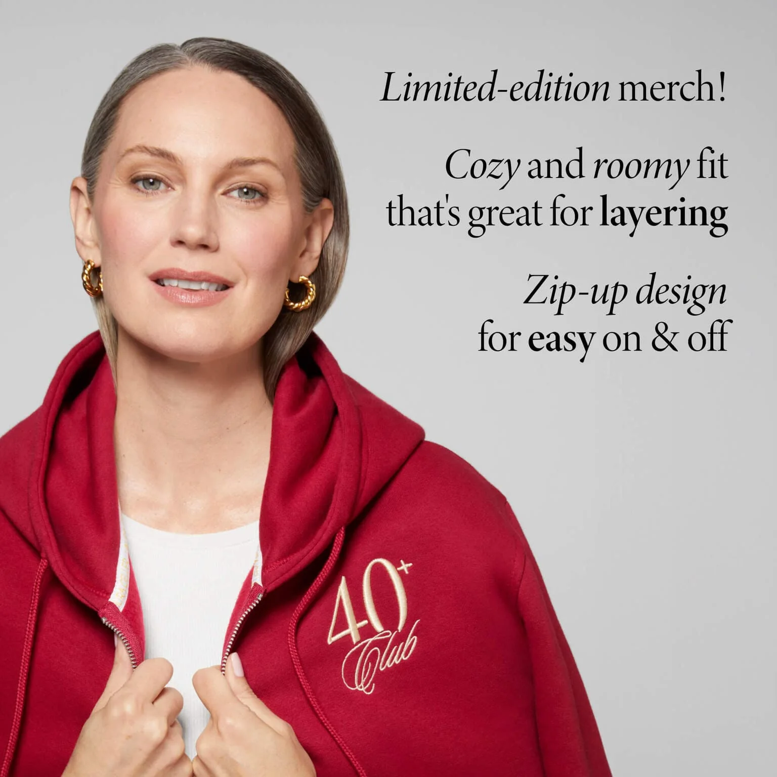 40+ Club Zip-Up Sweatshirt - Image 4